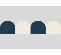 AG Design Frise Murale Autocollante Ondulée Couleurs, AWBD 8656 | Bordure Décorative Étanche Courbée pour Murs, Meubles, Papiers Peints, Portes | Multicolore | 300 x 13.5 cm