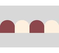 AG Design Frise Murale Autocollante Ondulée Couleurs, AWBD 8664 | Bordure Décorative Étanche Courbée pour Murs, Meubles, Papiers Peints, Portes | Multicolore | 300 x 13.5 cm