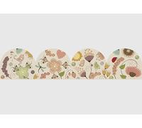 AG Design Frise Murale Autocollante Ondulée Jardin heureux, AWBD 8686 | Bordure Murale Étanche Décorative Courbée pour Chambre d’Enfant, pour Fille et Garçon | Multicolore | 300 x 13.5 cm