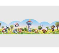 AG Design Frise Murale Autocollante Ondulée Paw Patrol Champ de fleurs, AWBD 8660 | Bordure Décorative Étanche Courbée pour Murs, Meubles, Papiers Peints, Portes | Multicolore | 300 x 13.5 cm