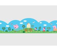 AG Design Frise Murale Autocollante Ondulée Peppa Pig Maison, AWBD 8670 | Bordure Murale Étanche Décorative Courbée pour Chambre d’Enfant, pour Fille et Garçon | Multicolore | 300 x 13.5 cm
