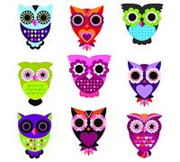 AG Design - Sticker Mural Adhesive - Autocollant - Chouettes - Sticker décoratif - 30 x 30 cm - 1 Fragment - SS 3860