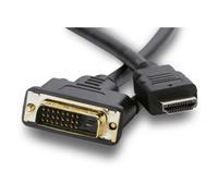 AG Neovo CB-01 - Câble vidéo - HDMI / DVI - HDMI (M) pour DVI-D (F) - 1.8 m - double blindage - noir
