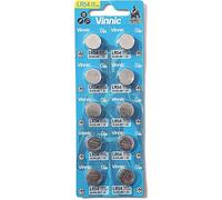AG10 L1131 189 V10GA RW89 D189 Pack de 10 Piles Alcaline pour Montres, calculatrices, Jouets, Lasers, horloges, thermomètres et Autres Articles électroniques.