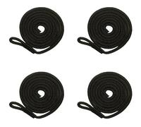 Agaie de Kayak Corde, 4 Pièces Cordon Elastique Amarre, Cordes de Protection pour Bateau, Corde D'Amarrage de Bateaupour Ponton, Jet Ski, Kayak, Canoë, Bateau à Moteur(1.5m*6mm, Noir)