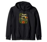 Against The Current Surf Squelette Natation Plage Humour Sweat à Capuche