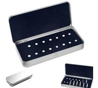 Agamino Étui de rangement en métal avec emplacements magnétiques - Boîte de protection portable en aluminium pour stylos plume et plumes, peut contenir 15 pointes, doublure antirouille, organiseur de