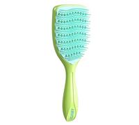 AGAMY - Brosse à cheveux Ultra Démêlante - Grand Modèle - Lime - Tête détachable Turquoise - Brosse personnalisable - Tous type de cheveux - Démêlage en Douceur
