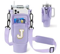 Aganmi Sac à bandoulière à paillettes avec poche pour téléphone portable pour accessoires de tasse Stanley 1,2 l, sac porte-bouteille d'eau Preppy avec bandoulière, cadeau personnalisé pour femmes et