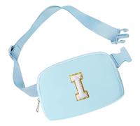 Aganmi Sac banane initiale pour filles, petit sac banane tendance pour femme, sac banane tendance avec sangle réglable, sac à bandoulière personnalisé partout, pochette de poitrine, accessoires de