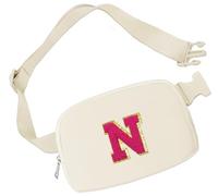 Aganmi Sac banane initiale pour filles, petit sac banane tendance pour femme, sac banane tendance avec sangle réglable, sac à bandoulière personnalisé partout, pochette de poitrine, accessoires de