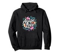 Agape Love Aquarelle Floral Fleur Inspiration Chrétienne Sweat à Capuche