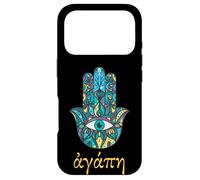 Agape Signifie l'amour en Grec avec Le Mauvais œil Grec Traditionnel Coque pour iPhone 17 Pro