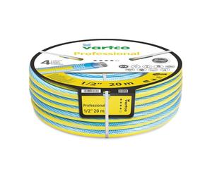 Agaplast - Tuyau d'eau d'arrosage de jardin à 4 couches, anti-torsion, Flexible Tricot Braid résistant aux rayons UV, 25 bar, 1/2" 20 m, bleu