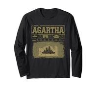 Agartha City T-Shirt OVNI Théorie du Complot Jeu De Manche Longue
