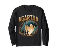 Agartha City T-Shirt OVNI Théorie du Complot Jeu De Manche Longue