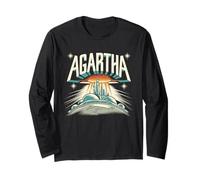 Agartha City T-Shirt OVNI Théorie du Complot Jeu De Manche Longue