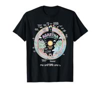 Agartha Hollow Earth Theory Diagramme Inner Earth Map T-Shirt