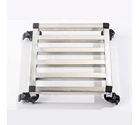 Agashi Chariot À Plantes Avec Roues Verrouillables, Plateau Roulant En Acier Inoxydable Pour Pot de Fleurs, Support Pour Plantes, Chariot Roulant Avec Roues/40Cm/15.7In
