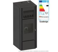 Agata 15,4kW Poêle à granulés canalisable noir