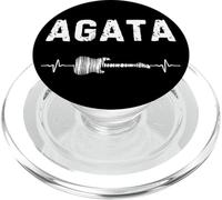 Agata Guitare Battement De Coeur Musique Guitariste PopSockets PopGrip pour MagSafe