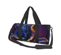 Agate Abstraite Violet, Bleu, Or, Sac de Voyage de Grande capacité, Sac à Main Rond, Sac de Voyage de Sport, fourre-Tout, Sac de Fitness