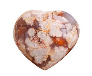 Agate avec Fleurs De Cerisier Coeur - Pierre Naturelle De 2-4 Cm, Gemme De Méditation, Minéral Spirituel | Maison, Bureau, Art, Artisanat, Collection, Cadeau