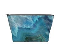 Agate Bleue Aqua, Trousse de Toilette Trousse de Maquillage Sac à cosmétiques Trousse de Toilette de Voyage Portable