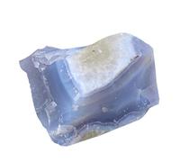 agate bleue - Grande pierre précieuse de roche brute, longue durée de vie, design moderne, échantillon de minéral naturel | Remplissage décoratif de vases de table pour accents de collection de