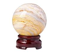 Agate Crystal Ball for Home Decor, Quartz Stones Sphere with Stand,Round Crystals for,Office Decoration Balls,45~50mm