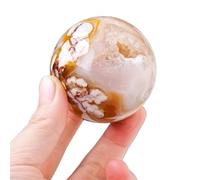 Agate Crystal Sphere - Ore Raw Stone Ball for Feng Shui, Christmas Decor and Home Decoration,35~40cm Gemstone Stone