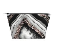 Agate Or Rose Glitter Glam Gem Decor Art, Trousse de Toilette Trousse de Maquillage Sac à cosmétiques Trousse de Toilette de Voyage Portable