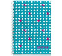 Agatha Ruiz de la Prada 273001 - Agenda scolaire, 155 x 215 mm, une semaine par double page, motif pluies/pois (français non garanti)