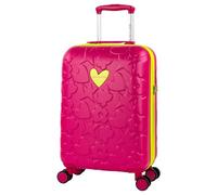 Agatha Ruiz de la Prada - Valise Cabine 55x40x20 Rigide Légère à Roulette 4 Roues Pivotantes avec Cadenas à Combinaison TSA Bagage Cabine Idéal pour Voyager en Avion Petite Valise Compacte, Fuchsia