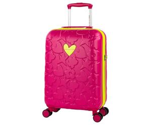 Agatha Ruiz de la Prada - Valise Cabine 55x40x20 Rigide Légère à Roulette 4 Roues Pivotantes avec Cadenas à Combinaison TSA Bagage Cabine Idéal pour Voyager en Avion Petite Valise Compacte, Fuchsia