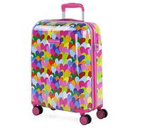 AGATHA RUIZ DE LA PRADA - Valise de Voyage 4 Roues pivotantes. Polycarbonate imprimé. Petite. Rigide Confortable et Léger. Cadenas TSA. Belle Conception. 131150, Color Fuchsia