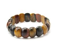 agathe création BP042015 Bracelet en Pierre Oeil de Tigre, Oeil de Taureau et Oeil de Faucon - Fait Main
