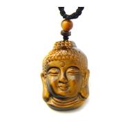 agathe création COT09 - Collier Oeil de Tigre Bouddha SHAKYAMUNI