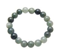 agathe création JBA1619 Bracelet en Jade Naturelles - Catégorie A - Porte Bonheur - Taille 16-17cm - Entièrement Fait Main