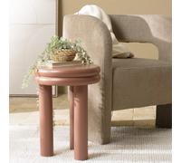 Agathe - table d'appoint ronde en bois peint terracotta d35cm