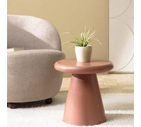 Agathe - table d'appoint ronde en bois peint terracotta d40cm