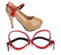 Agatige 1 Paire De Sangles De Talon Pour Talons Hauts, Lacets De Cheville Sangle De La Cheville Kit De Laçage De Talon Ajustable De Remplacement Lacets Anti-Lâches Avec Boucle Pour Femmes (Rouge)