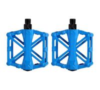 Agatige 1 Paire Pédales en Aluminium, 4.7 × 3.7 Pouces Pédales en Alliage D'aluminium Durables, Plate-Forme Plate Antidérapante, Pédale De Vélo VTT Universel Pédales Vélo pour Route VTT (Bleu)