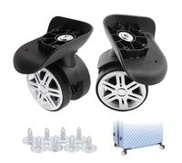 Agatige 1 Paire Roulette Pivotante, Roulettes Pour Valise Souple, Roue Valise, Bagages Roues Rechange, Roue Valise Universelle Avec Vis Montage Pour Valise Repalcement A19 Roues Double Rangée Muettes