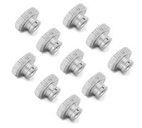 Agatige 10PCS écrou Moleté M3 M4 M5 M6 M8 M10 Acier Au Carbone Plaquée Par Serrent La Poignée Moletée D'écrou De Pouce Avec Les écrous, écrous Moletés Noix, Rond Boutons Collier Zingage (M3 10PCS)