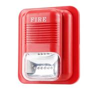 Agatige 134x115x48mm/5.3x4.5x1.9po Système D'alerte Incendie, Alarme de Protection Incendie Sonore et Lumineuse DC12V/24V Système D'alerte de Sécurité D'alarme Incendie Sortie de Secours de Porte