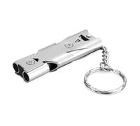 Agatige 2 PCS Sifflet Ultrasons, 4,3 × 0,7 × 0,4 po Sifflet d'entraînement pour Oiseaux métal Corne décibels élevés Retour au Nichoir Corne d'urgence Porte-clés pour Perroquet Pigeon Chien