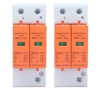 Agatige 2 pièces SPD dispositifs de Protection Contre Les surtensions, parafoudre AC, disjoncteur Domestique, Protection Contre la Foudre, parafoudre équipotentiel 2P 420V RMU1-C20/40/60(Imax：60kA)