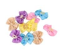 Agatige 20 Pcs Nœuds pour Chien, Petits Nœuds pour Cheveux de Chien, Nœuds Chien de Toilettage avec élastique, Nœuds pour Cheveux Chiot, Accessoires Toilettage pour Petits Cheveux Mignons