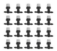 Agatige 20Pcs Misting Drippers Head, Tee Joints Sprinkler Heads Atomizing Nozzle Misting Watering Adjustable Equipment Sprinkler Shrub for Home Graden Irrigation